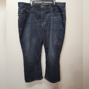 Lee Capri Jeans Size 18 M‎ Blue Regular Fit Mid Rise Casual C393
